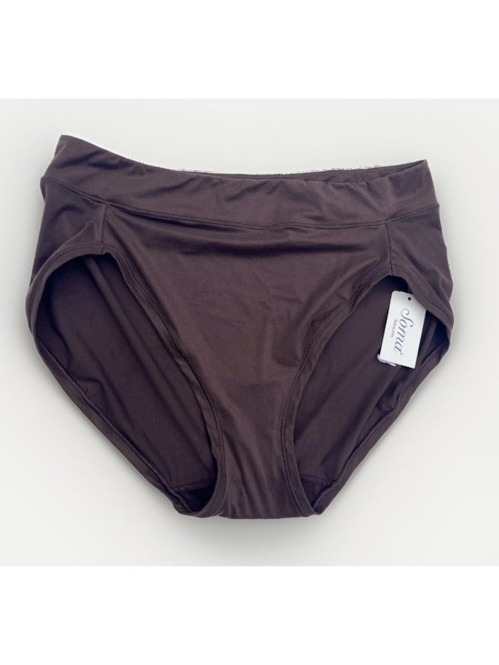 Soma Enbliss High Leg Panty Java Brown Siz M Medium Style 570253869 Soft Stretch - Picture 1 of 8